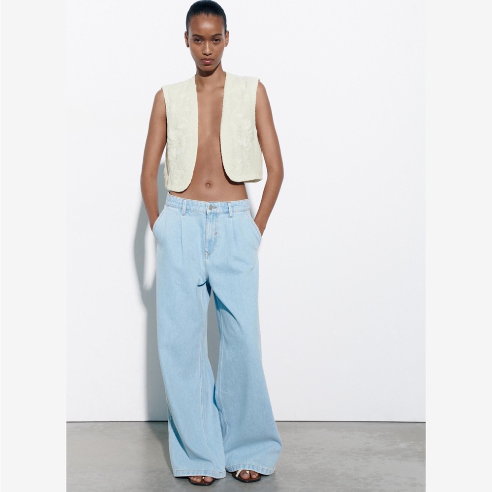 Zara | Boho Embroidered 100% Cotton Cream Vest